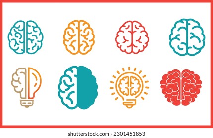 Human brain bulb design eps vector