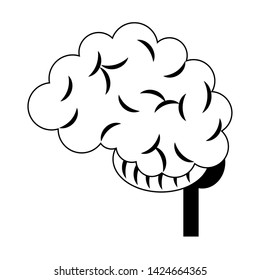 Human brain cartoon isolated symbol vector illustration graphic design