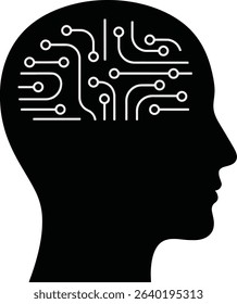 Human Brain Circuitry  Artificial Intelligence and Neural Networks Concept