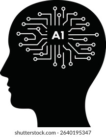 Human Brain Circuitry  Artificial Intelligence and Neural Networks Concept