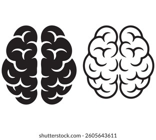 Human Brain Clipart Vector Mind and Intelligence Illustration.