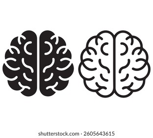 Human Brain Clipart Vector Mind and Intelligence Illustration.