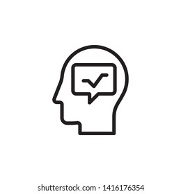 human, brain, communication icon. Simple thin line, outline vector of Mind process icons for UI and UX, website or mobile application
