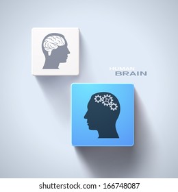 Human brain concept. Eps10 vector