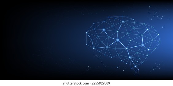 El cerebro humano conectado con la línea.
Red neural inteligencia artificial virtual emulación concepto de tecnología científica. 