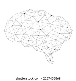 El cerebro humano conectado con la línea.
Red neural inteligencia artificial virtual emulación concepto de tecnología científica. 