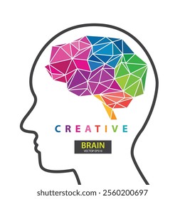 Human brain. Creative Concept. vector illustration.