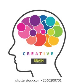 Human brain. Creative Concept. vector illustration.