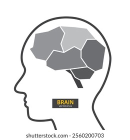 Human brain. Creative Concept. vector illustration.