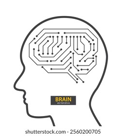 Human brain. Creative Concept. vector illustration.