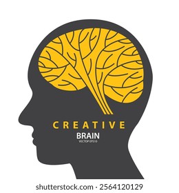 Human brain. Creative Concept. vector illustration.