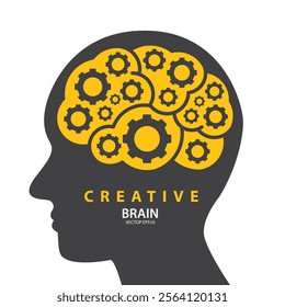 Human brain. Creative Concept. vector illustration.