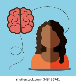 Human brain creative ideas graphic design, vector illustration eps10