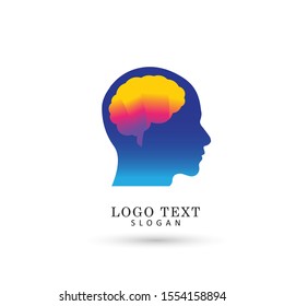 Human Brain, Creative & Mind Logo. Symbol & Icon Vector Template.