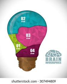 Human brain design, vector illustration eps 10.