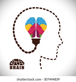 Human brain design, vector illustration eps 10.
