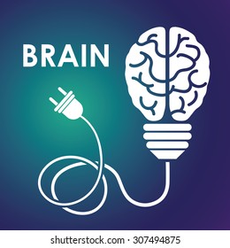 Human brain design, vector illustration eps 10.