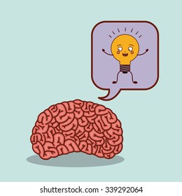 human brain design, vector illustration eps10 graphic 