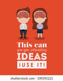 human brain design, vector illustration eps10 graphic 