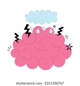 human brain disease depression icon isolated