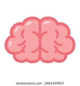 Human brain doodle flat icon