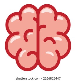 human brain flat design illustration