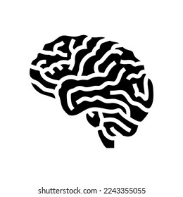 human brain human glyph icon vector. human brain human sign. isolated symbol illustration