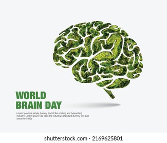 Human Brain Green Grass Vector