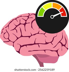 Human brain icon, brainstorming, run your brain to the fullest. Vector, cartoon illustration. Vector.