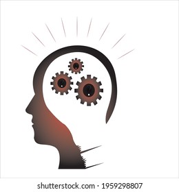 human brain icon for company. brain icon graphic illustration