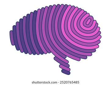 Ícone do cérebro humano. Elemento de conceito de criação e ideia. Inovação científica, aprendizagem automática, inteligência artificial ou desenvolvimento de novas tecnologias. Inicialização da saúde do cérebro humano