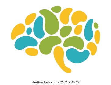 Human brain icon. Creation and idea concept element. Science innovation, machine learning, ai or new technology development. Human brain health startup