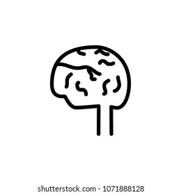 human brain icon. Element of minimalistic icons for mobile concept and web apps. Thin line icon for website design and development, app development on white background