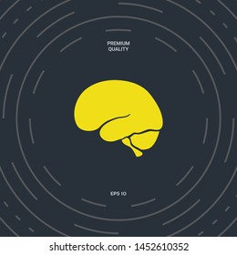 Human brain icon. Graphic elements for your design