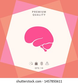 Human brain icon. Graphic elements for your design