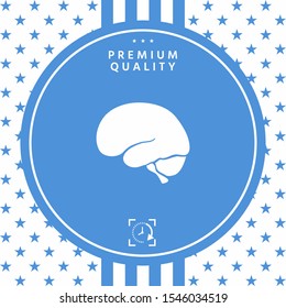 Human brain icon. Graphic elements for your design