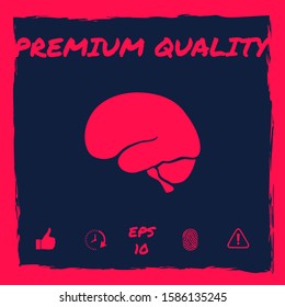 Human brain icon. Graphic elements for your design