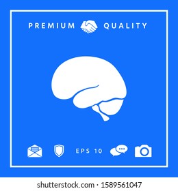 Human brain icon. Graphic elements for your design