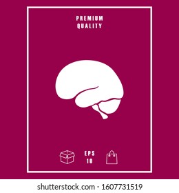 Human brain icon. Graphic elements for your design