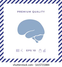 Human brain icon. Graphic elements for your design