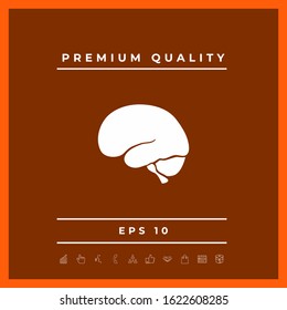 Human brain icon. Graphic elements for your design