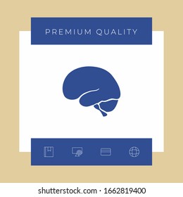 Human brain icon. Graphic elements for your design