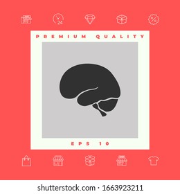 Human brain icon. Graphic elements for your design