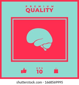 Human brain icon. Graphic elements for your design