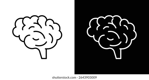 Human brain icon Graphic vector set for ui design