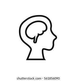 human brain icon illustration isolated vector sign symbol