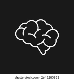 Human Brain Icon Intelligence, Mind, Psychology And Cognitive Thinking Symbol