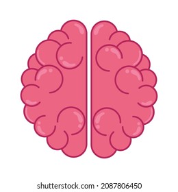 icono del cerebro humano aislado