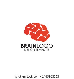 Human brain icon logo design inspiration vector template