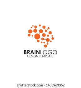 Human brain icon logo design inspiration vector template